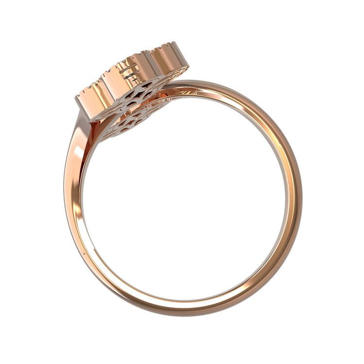 Кольцо из золота c бриллиантами, лазуритом и перламутром