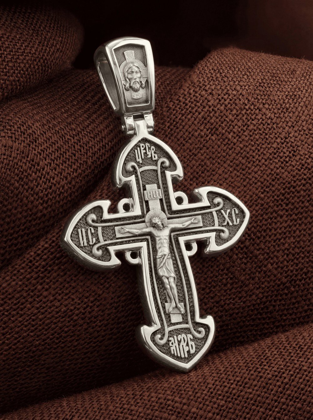 Крест из белого золота