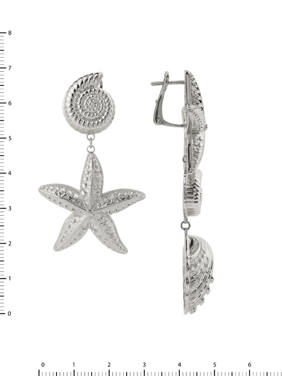 Серьги из белого золота