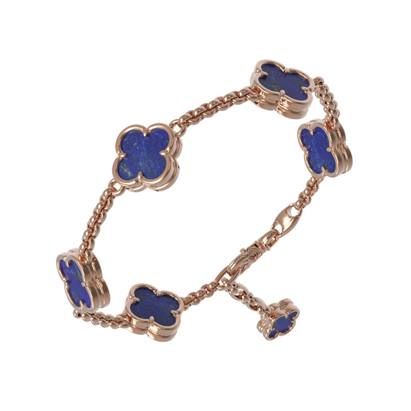 Браслет из золота c лазуритом