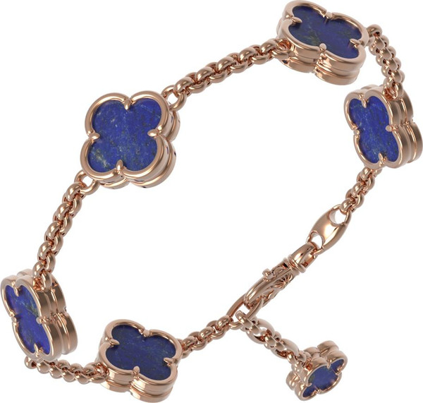 Браслет из золота c лазуритом