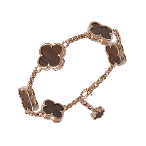 Браслет из золота c тигровым глазом