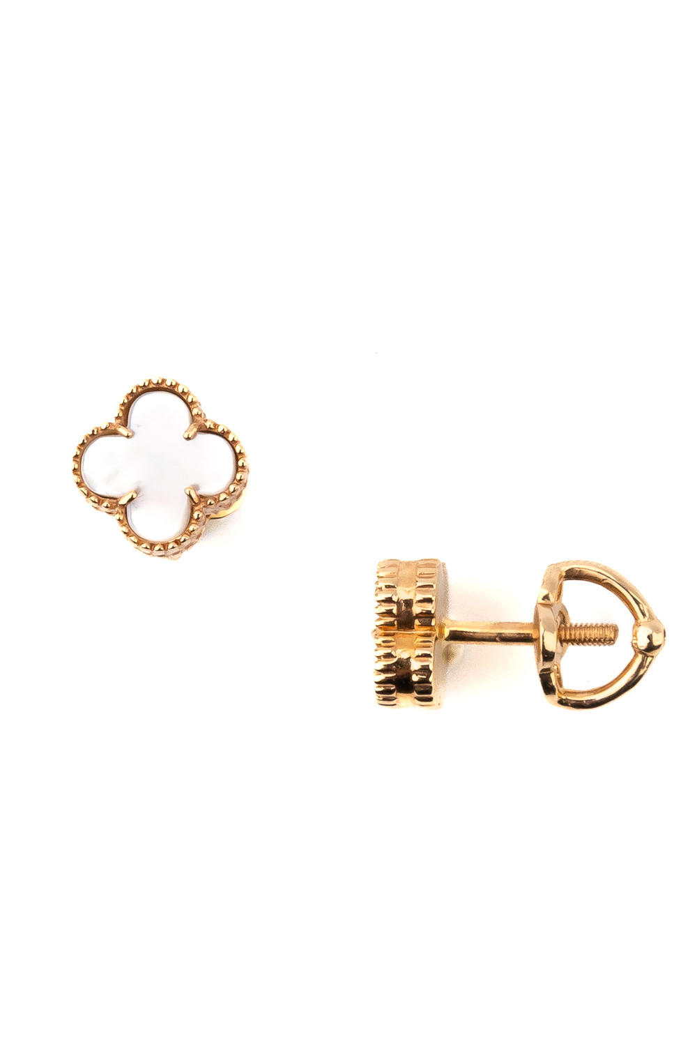 Серьги из золота c перламутром