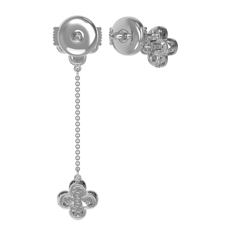 Серьги из белого золота c бриллиантами