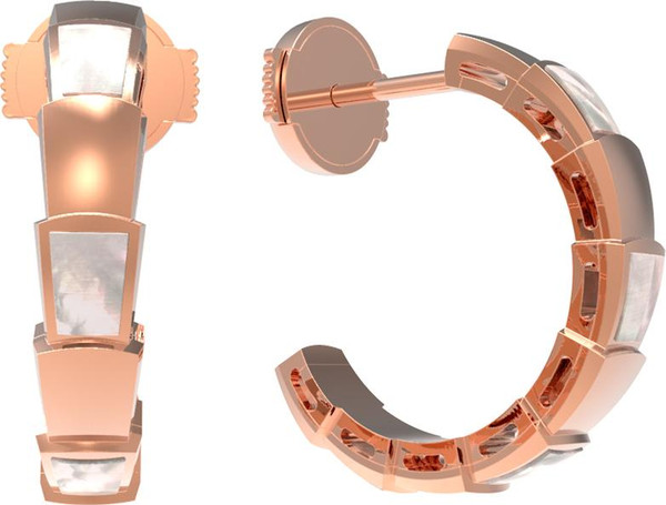 Серьги из золота c перламутром