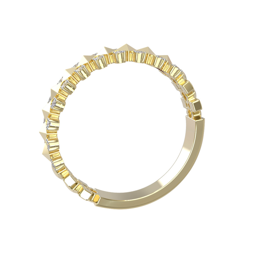 Кольцо из лимонного золота c бриллиантами