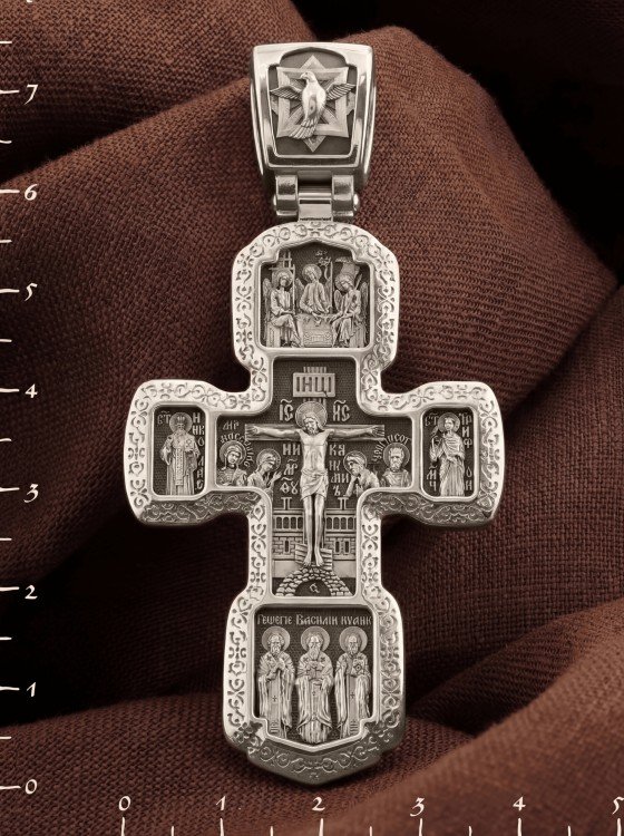 Крест из белого золота