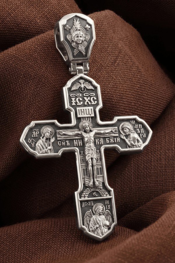 Крест из белого золота