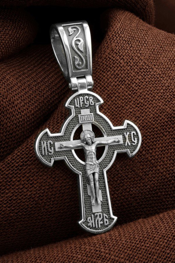 Крест из белого золота