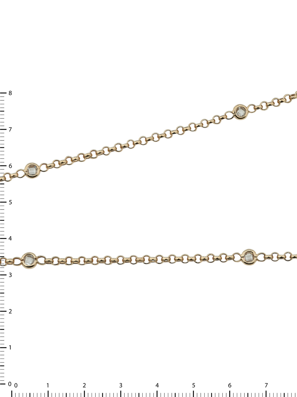 Цепь из золота c фианитом