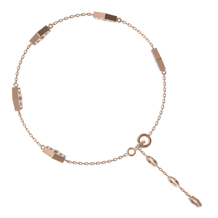 Браслет из золота c малахитом и перламутром