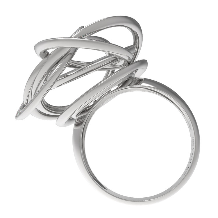 Кольцо из белого золота c бриллиантами