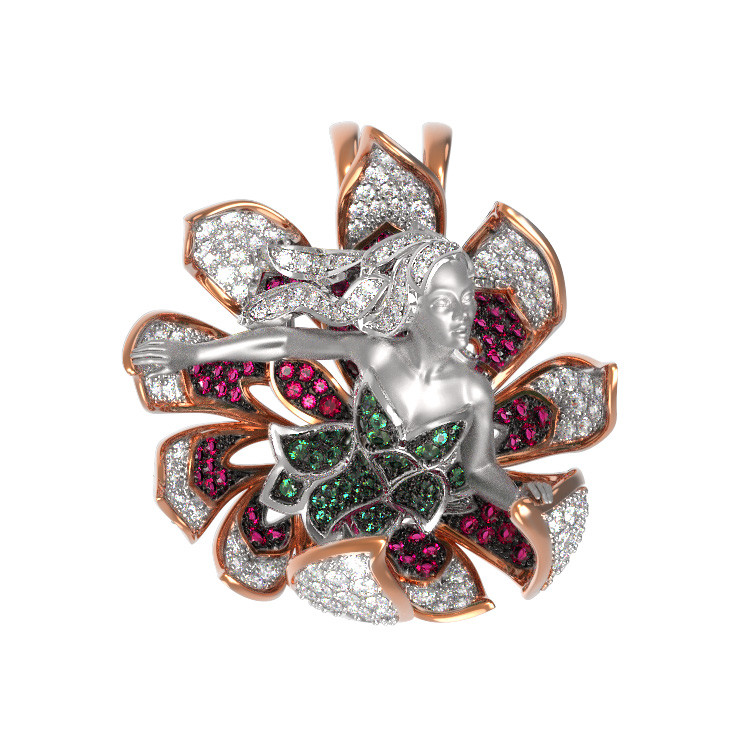 Подвеска из золота c фианитом