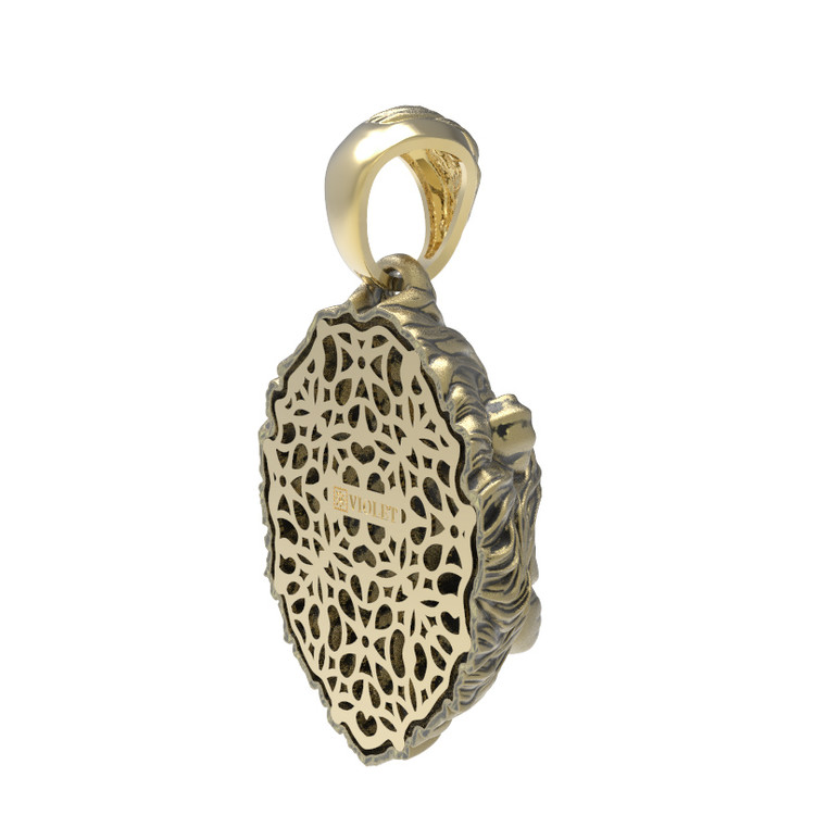 Подвеска из лимонного золота c эмалью