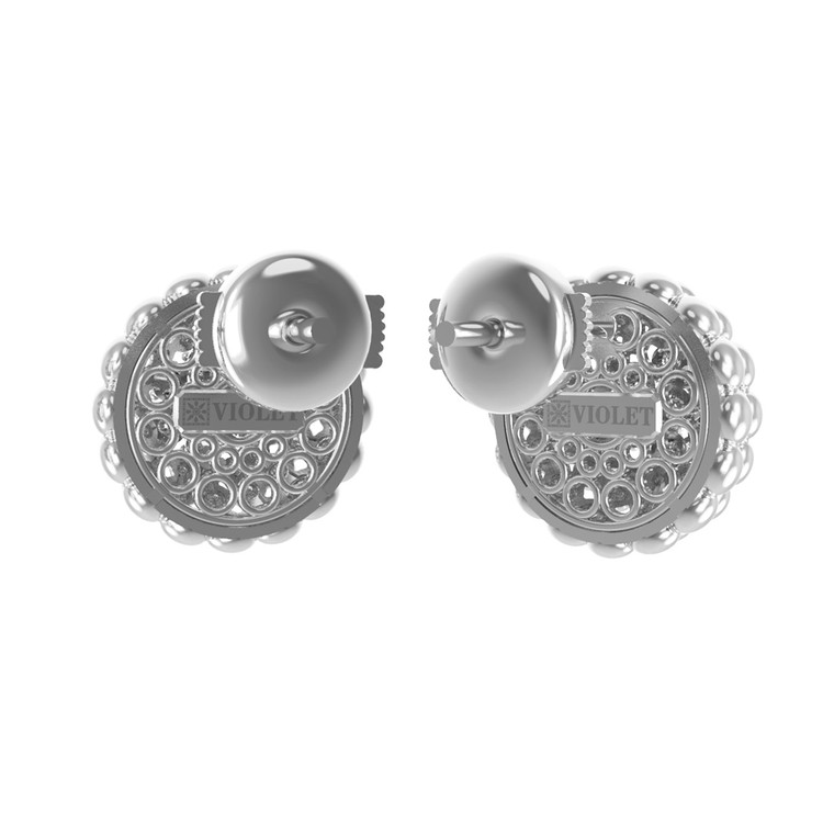 Серьги из белого золота c бриллиантами