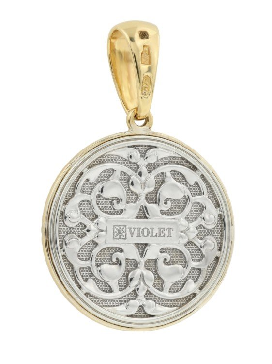 Подвеска из лимонного золота c эмалью