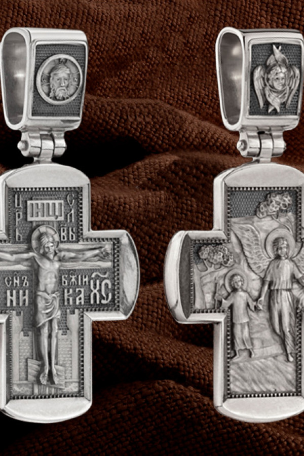 Крест из белого золота