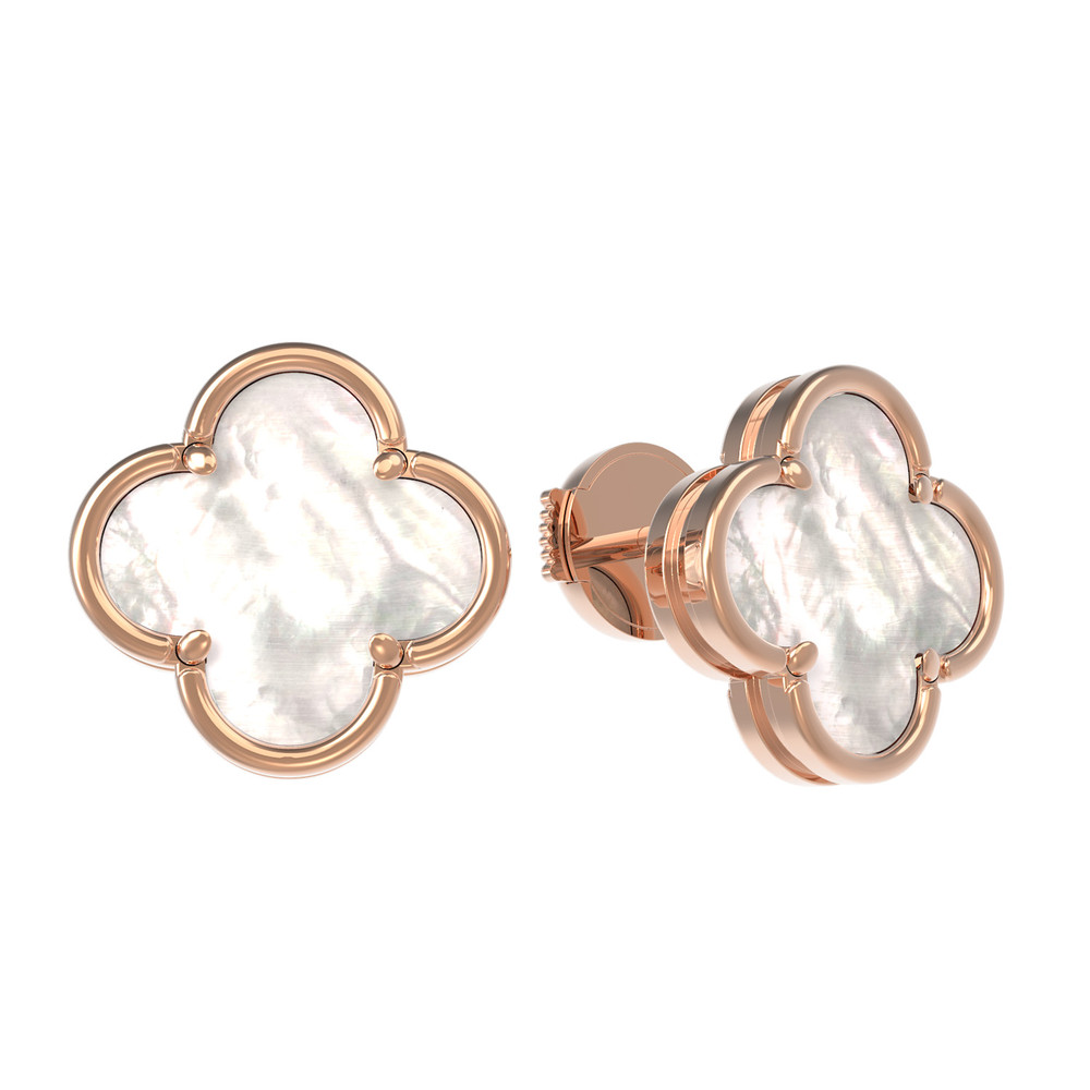 Серьги из золота c перламутром