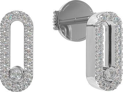 Серьги из белого золота c бриллиантами