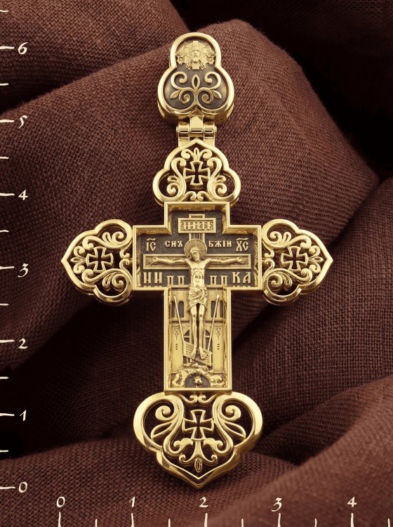 Крест из лимонного золота