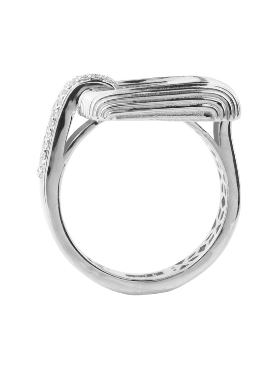 Кольцо из белого золота c бриллиантами