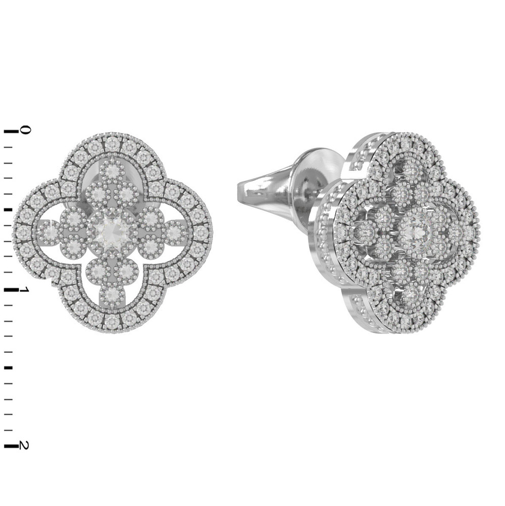 Серьги из белого золота c бриллиантами