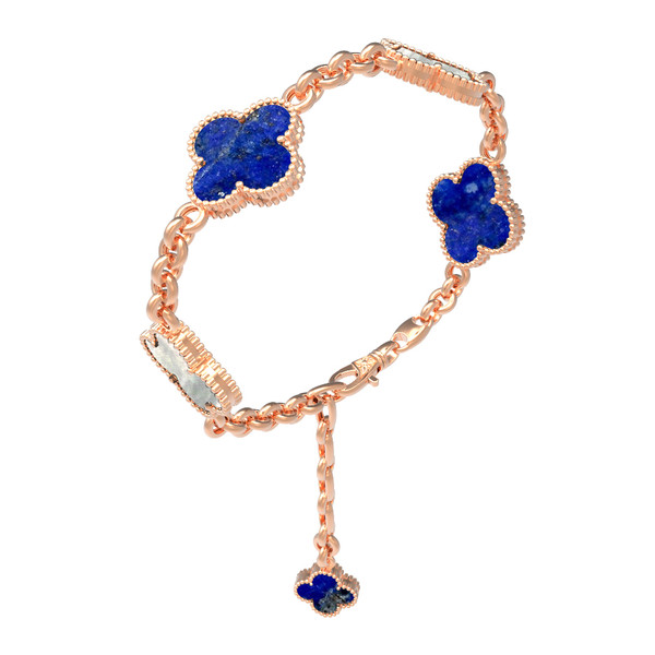 Браслет из золота c лазуритом и перламутром