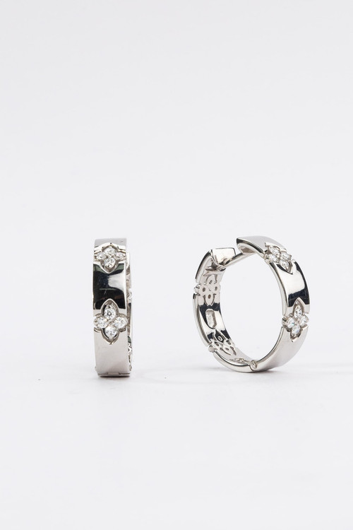 Серьги из белого золота c бриллиантами