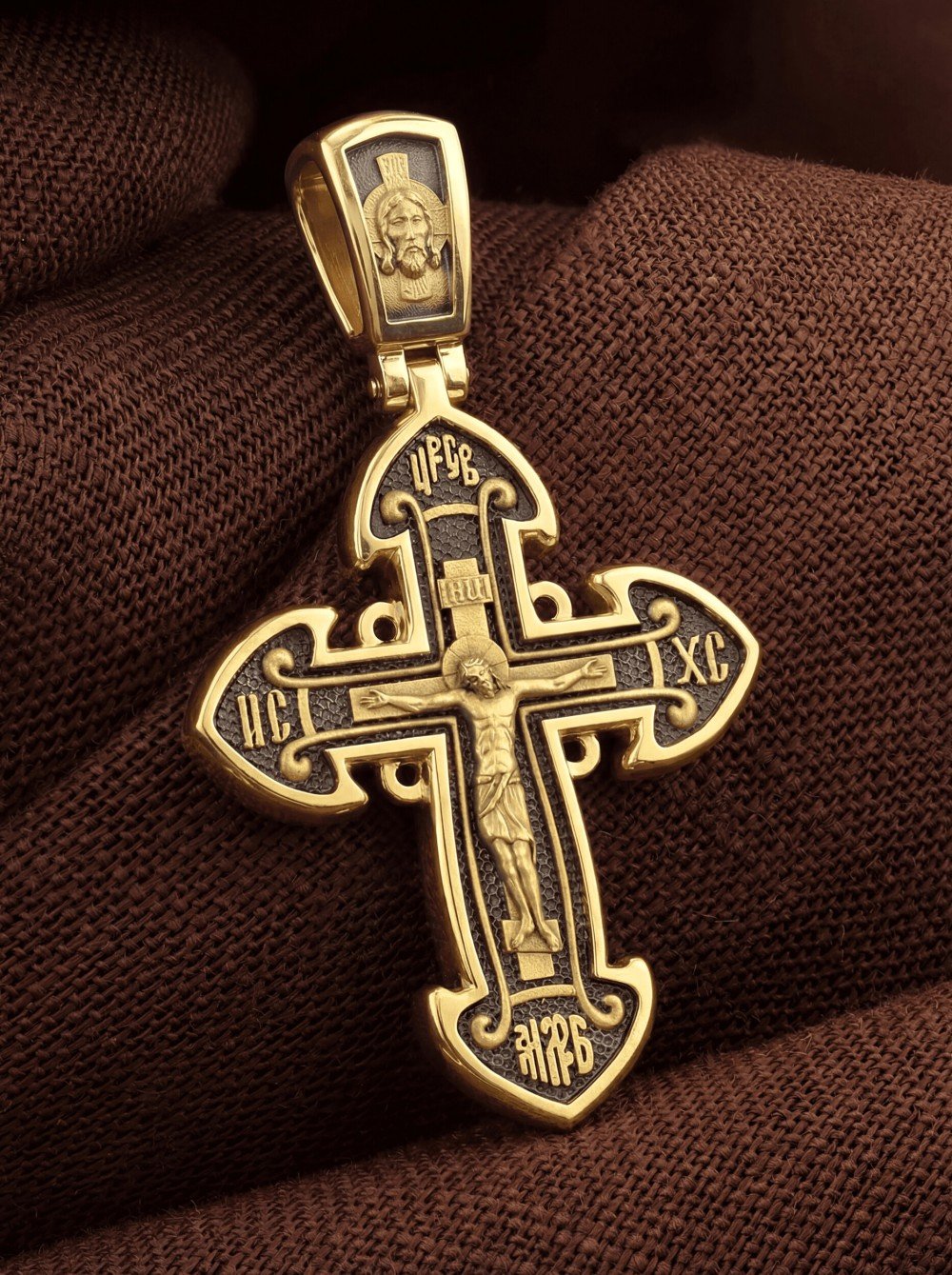 Крест из лимонного золота