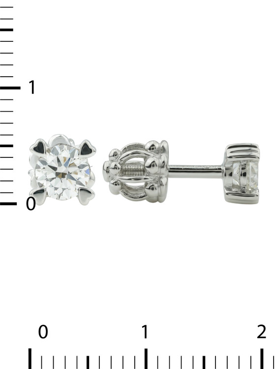 Серьги из белого золота c бриллиантами