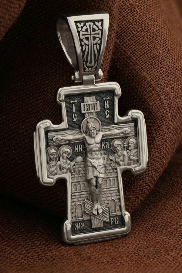 Крест из белого золота