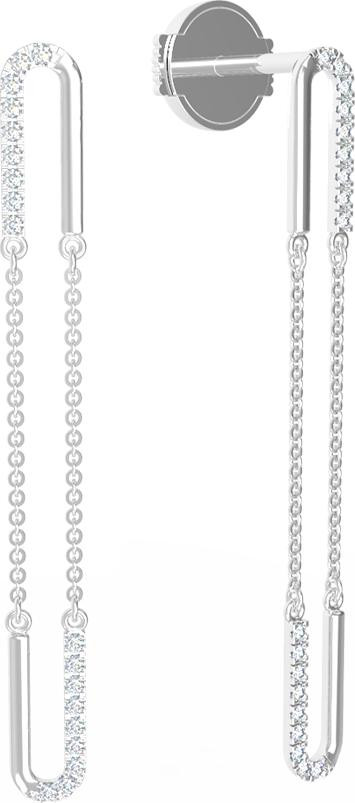 Серьги из белого золота c бриллиантами