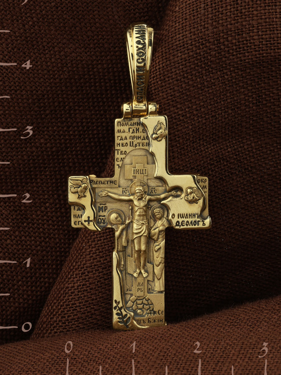 Крест из лимонного золота