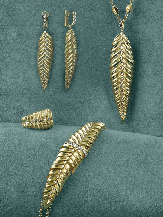 Серьги из лимонного золота