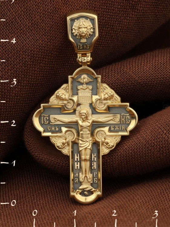 Крест из лимонного золота