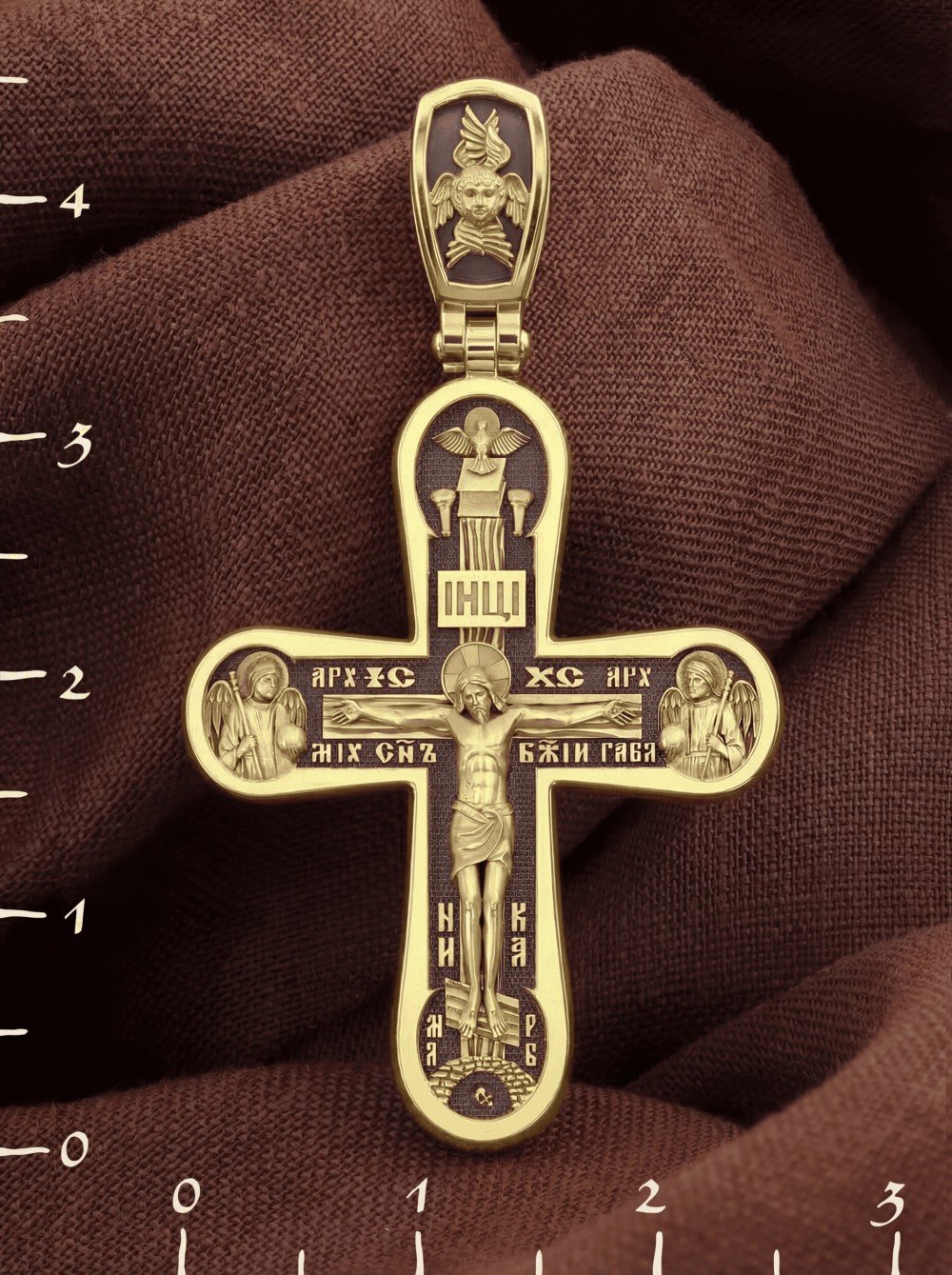 Крест из лимонного золота