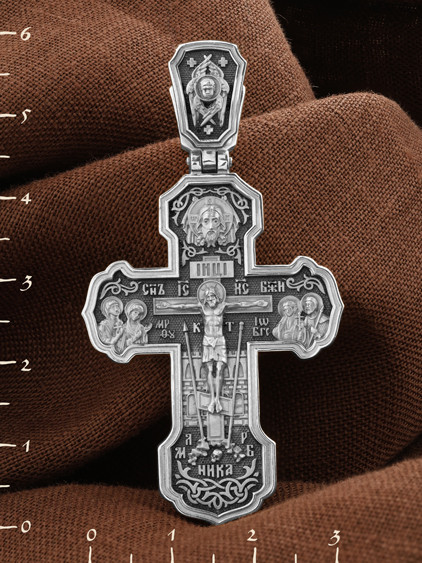 Крест из белого золота