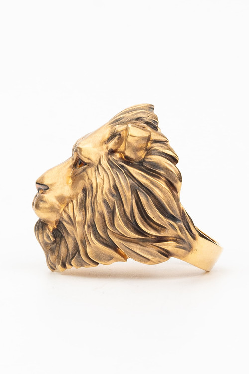 Кольцо из золота c эмалью