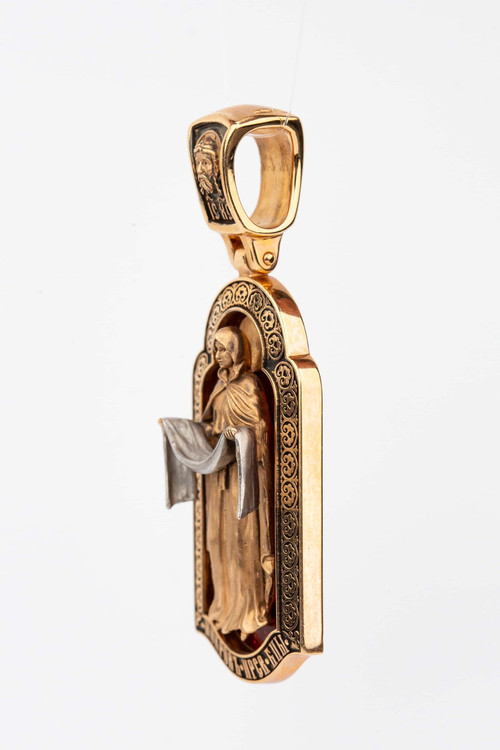 Образок из золота c эмалью