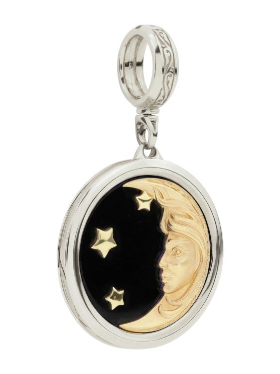 Подвеска из белого золота c ониксом