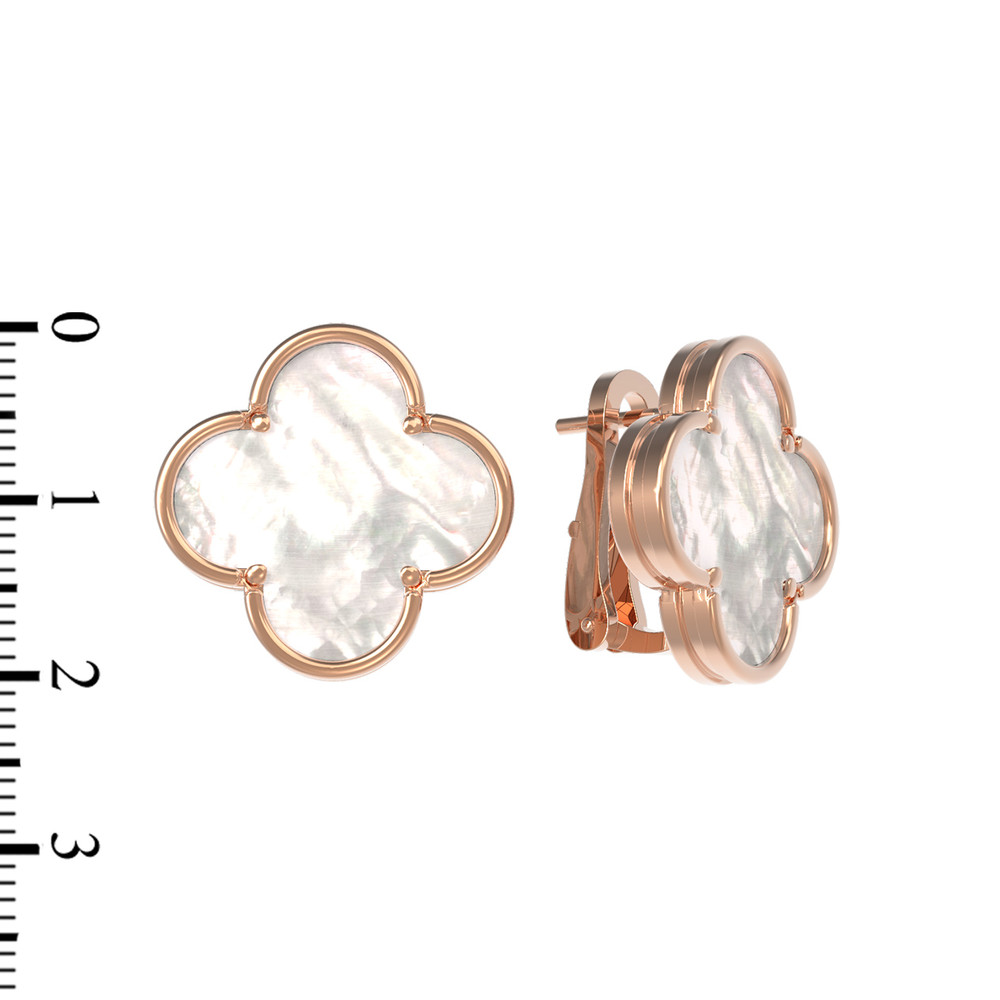 Серьги из золота c перламутром