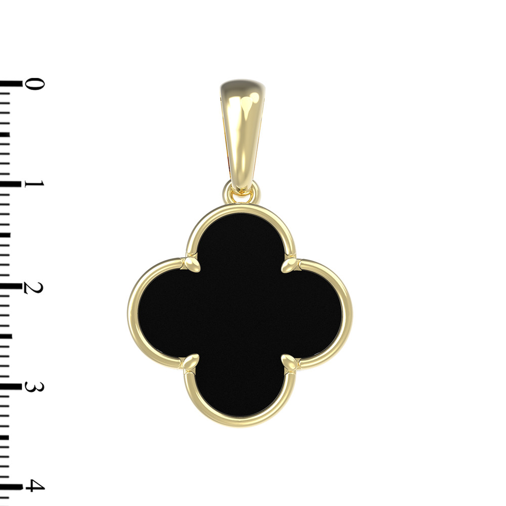 Подвеска из лимонного золота c ониксом