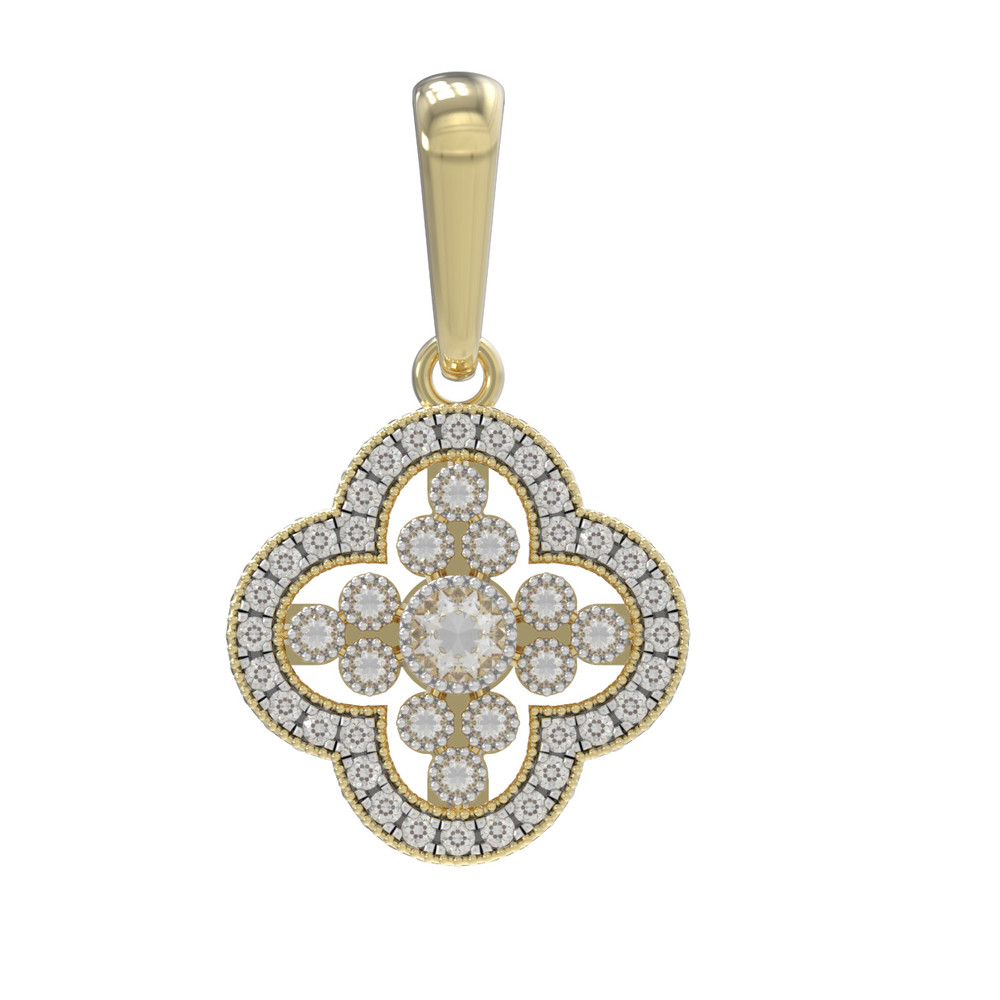 Подвеска из лимонного золота c бриллиантами