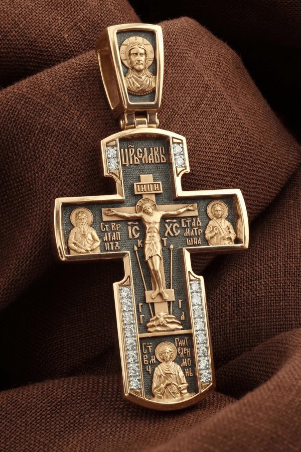 Крест из золота c бриллиантами