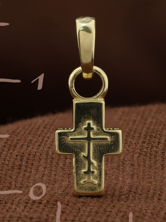 Крест из лимонного золота