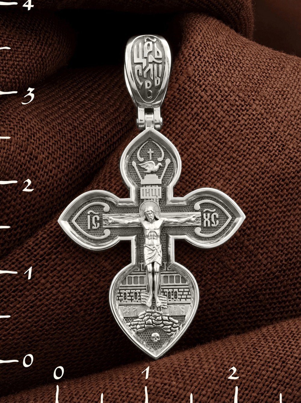 Крест из белого золота