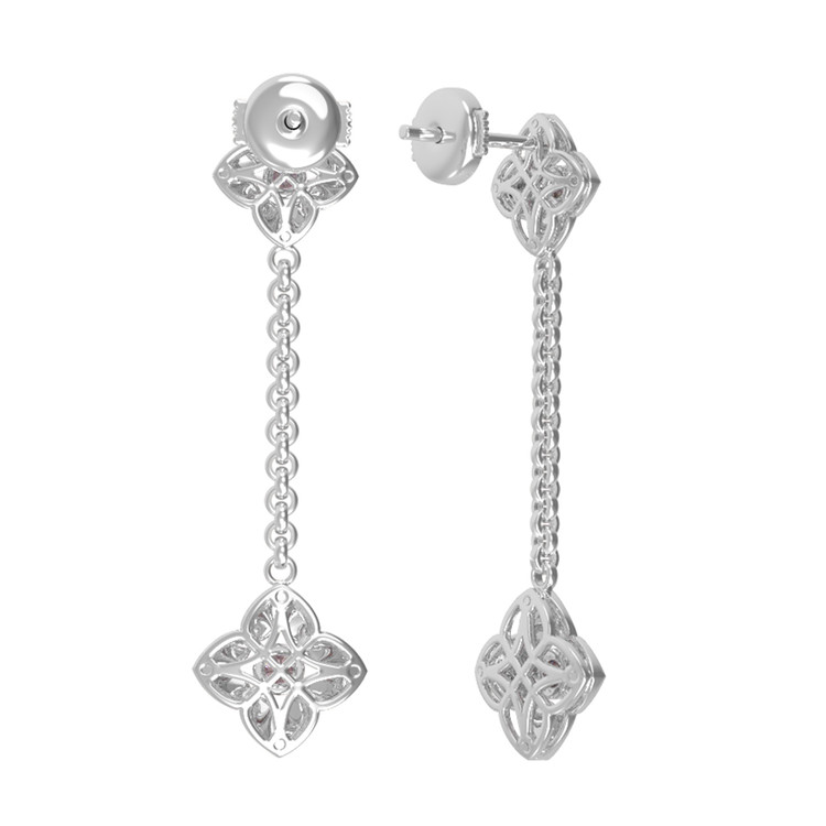 Серьги из белого золота c бриллиантами