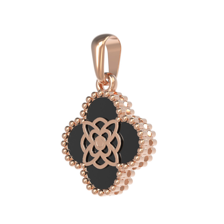 Подвеска из золота c бриллиантами и ониксом