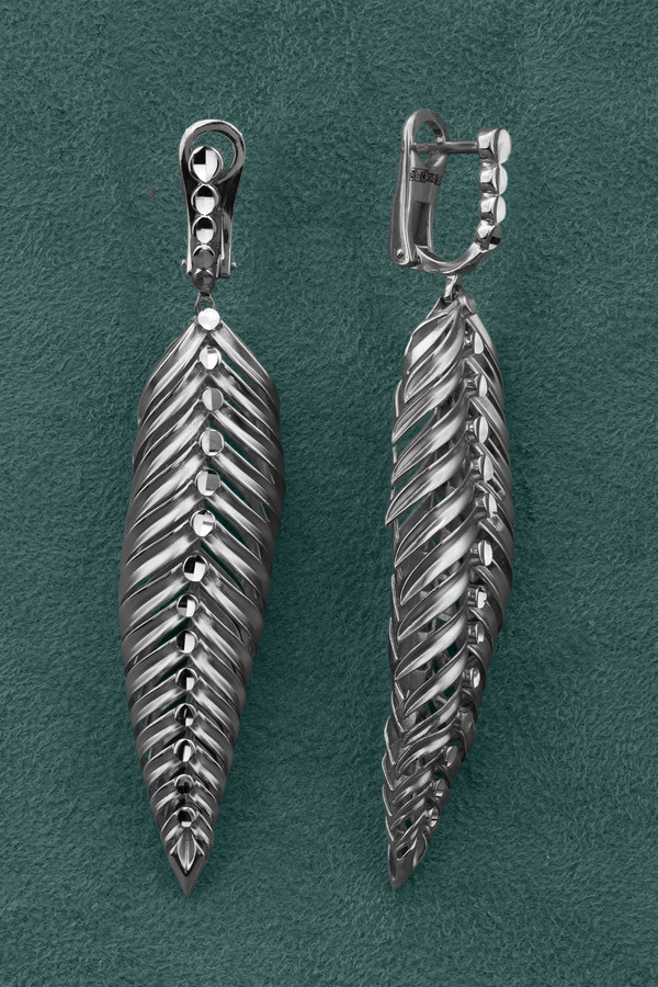 Серьги из белого золота