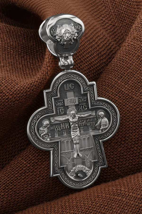 Крест из белого золота